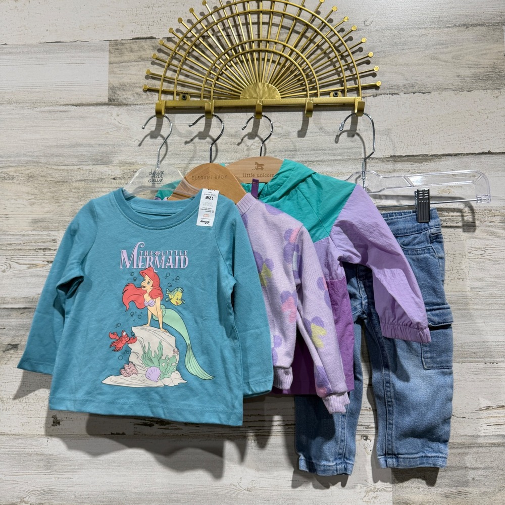 Disney Cat & Jack Clothing Girls 12M-18M Teal Purple Casual Bundle